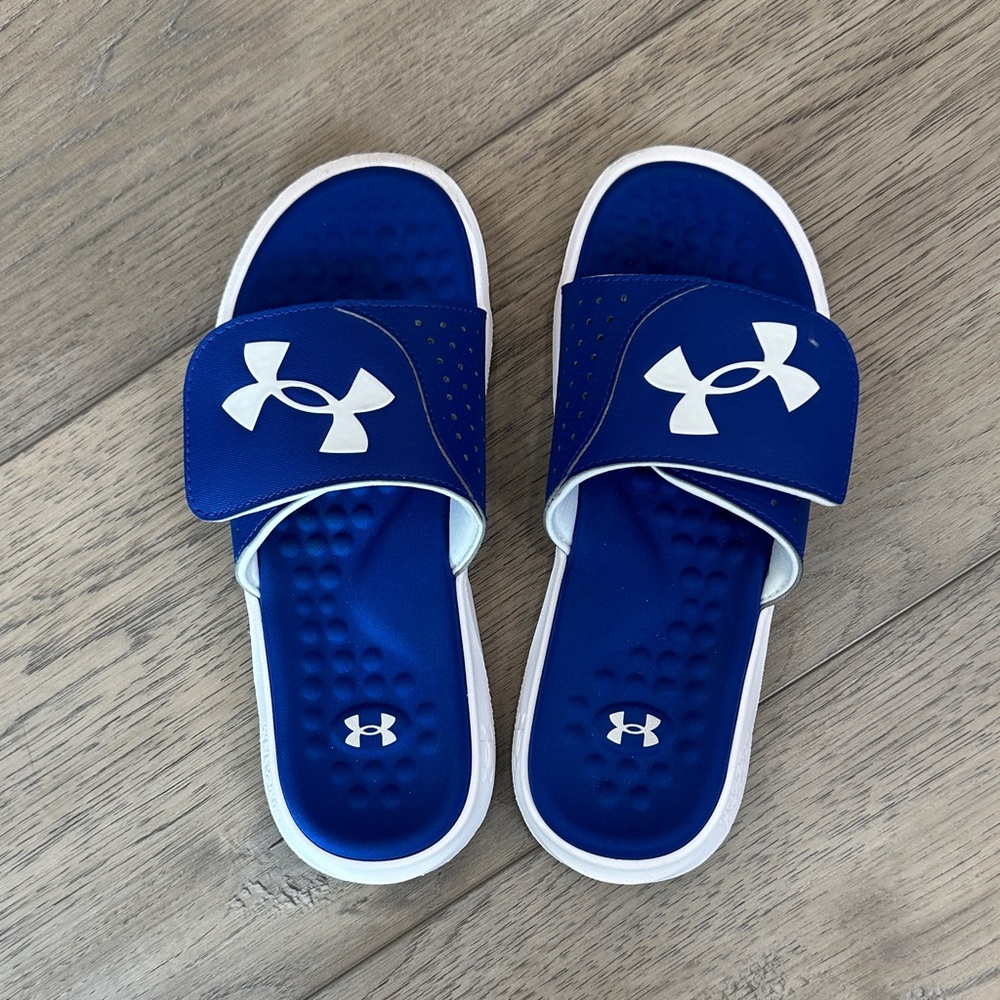 Under Armour Kids Royal Blue Slide Sandals
